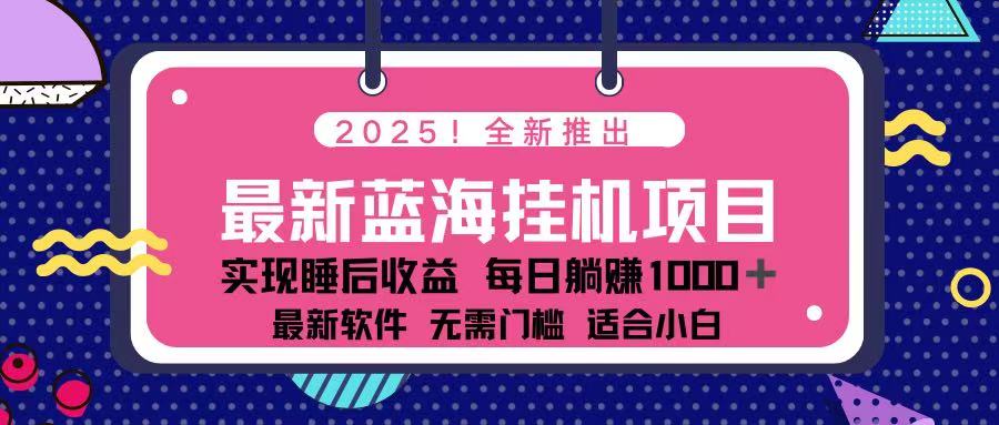 （14216期）2025最新挂机躺赚项目 一台电脑轻松日入500-蓝天网创