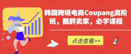 韩国跨境电商Coupang高阶班，酷胖卖家，必学课程-蓝天网创